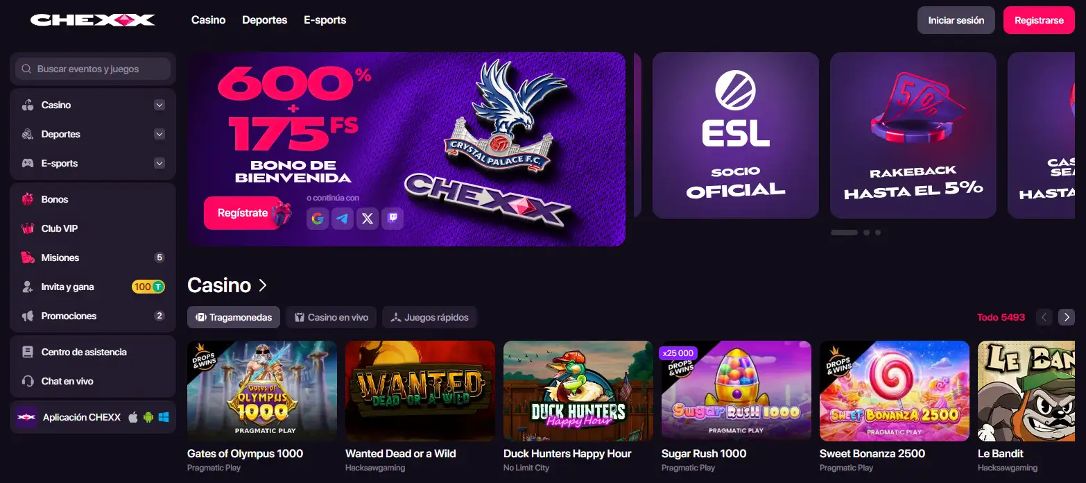 Current CHEXX website and product interface